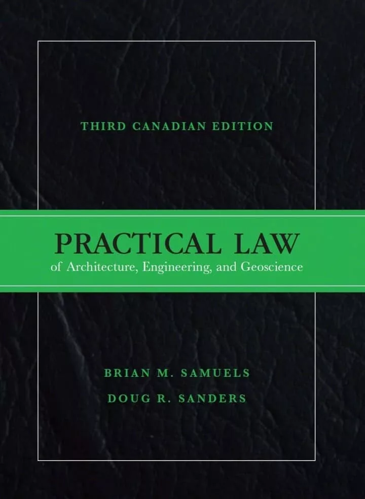 Practical Law of Architecture, Engineering and Geoscience (3rd Canadian Edition) – PDF
