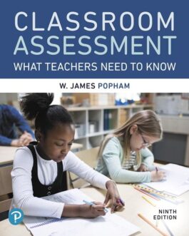 Classroom Assessment: What Teachers Need to Know (9th Edition) – PDF